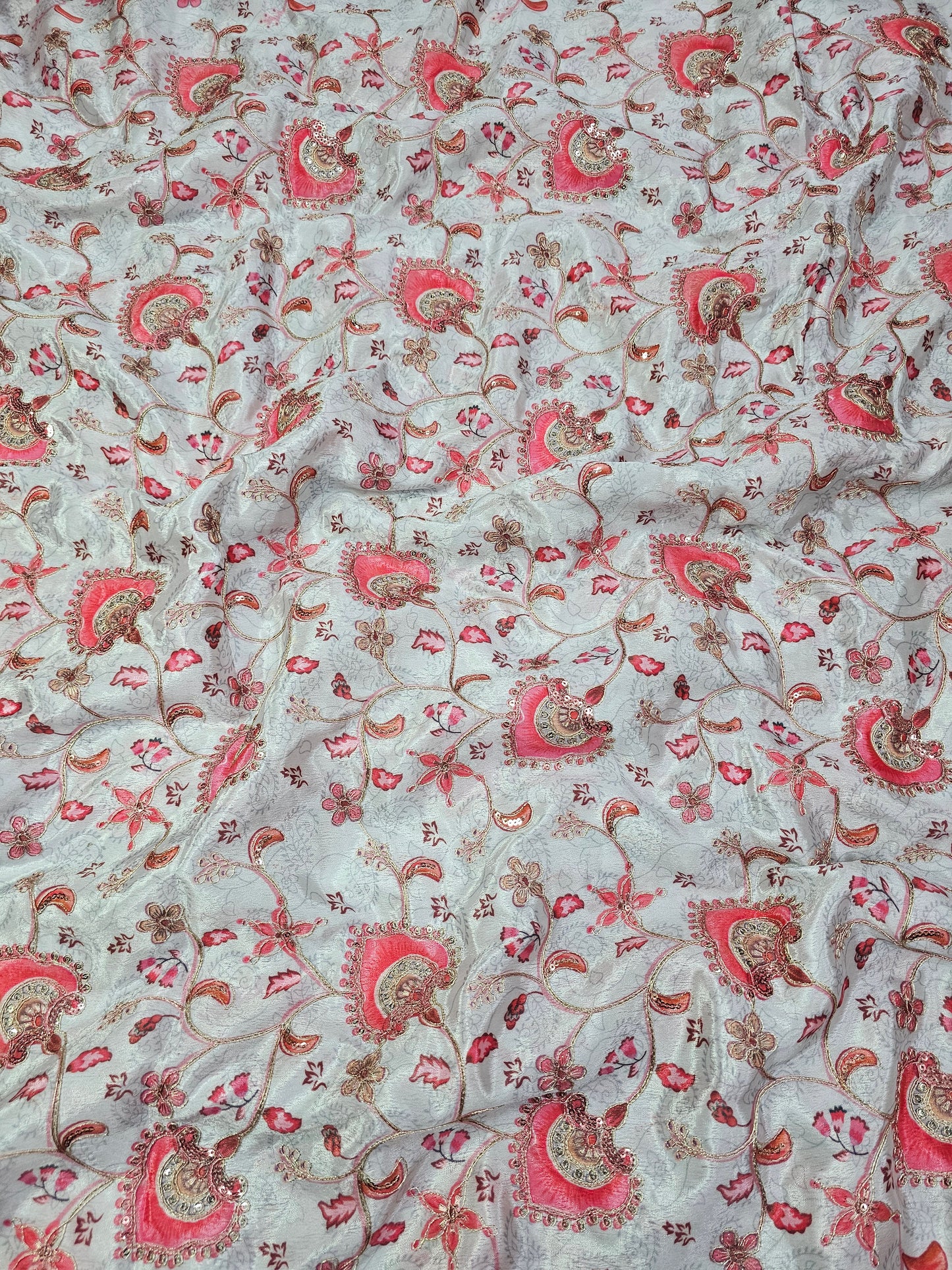 Geometric Posiition print On Chinon Fabric