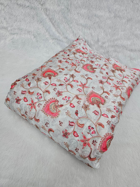 Geometric Posiition print On Chinon Fabric