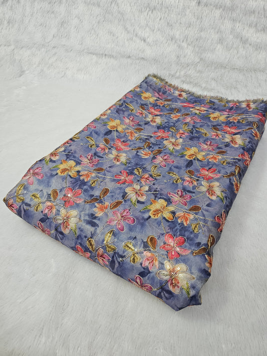 3.25 METERS Cosmos Position Print Fabric Cut Piece