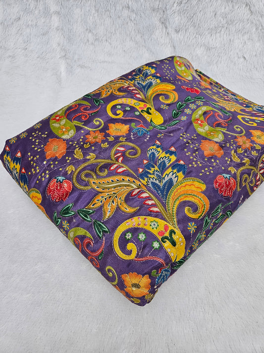 Purple Floral Chinon Position Print