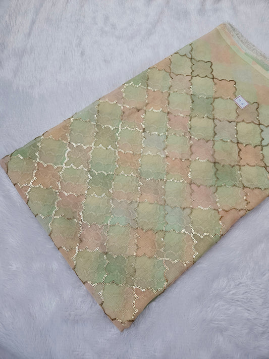 5.20 Meters Organza Embroidery Full Piece