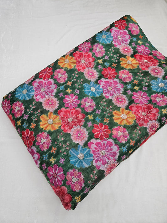 Green Jimmy Choo Position Embroidered With Print 44"