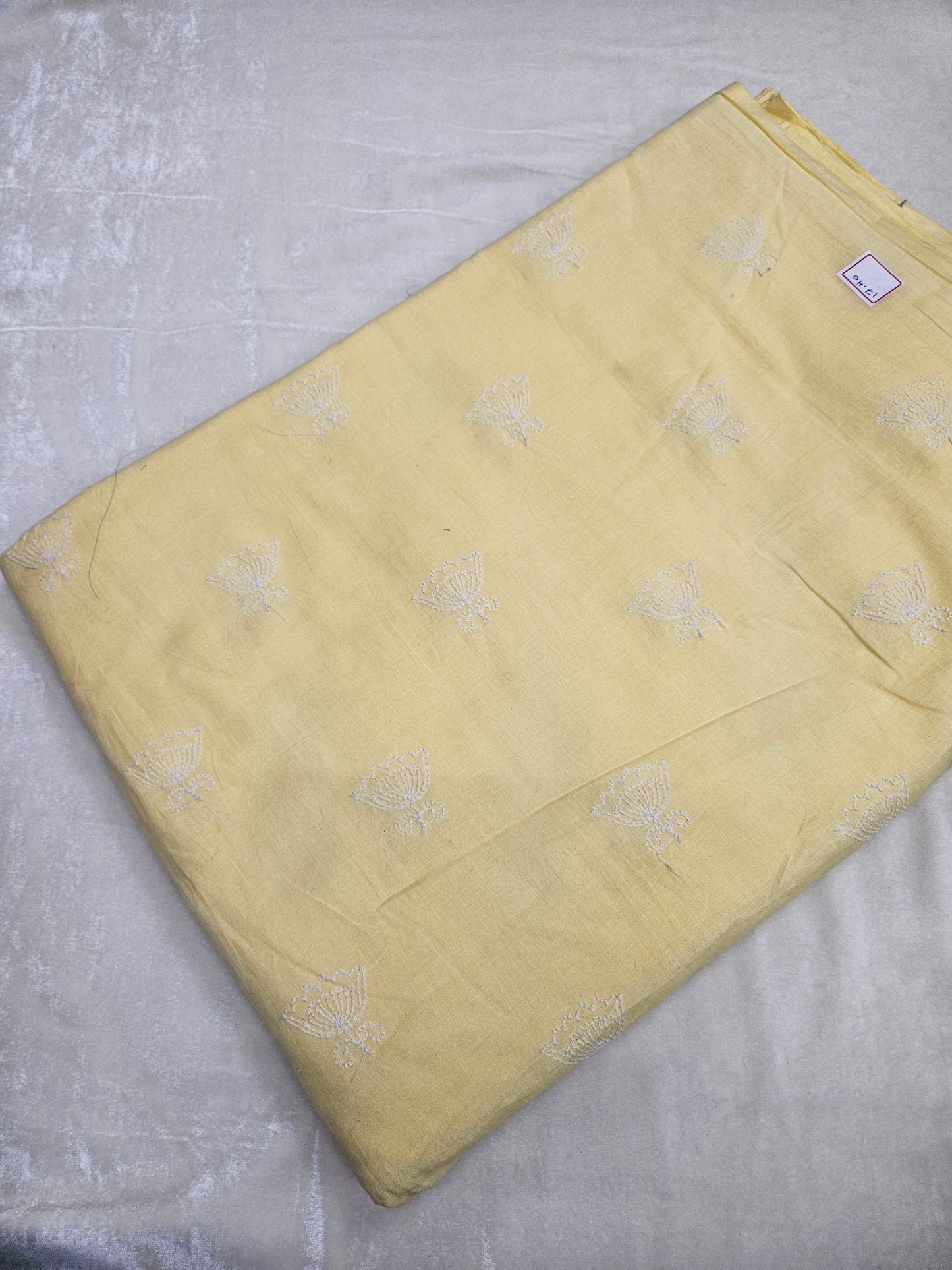 Cambric Cotton Butta Thread Embroidered 44"