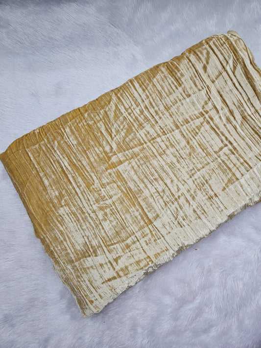3.60 Meters Plain Crush Velvet Cut Piece