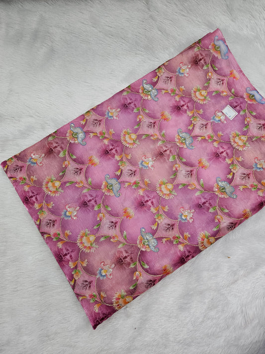 3.10 Meters Jimmy Choon Organza Position Print Cut Piece