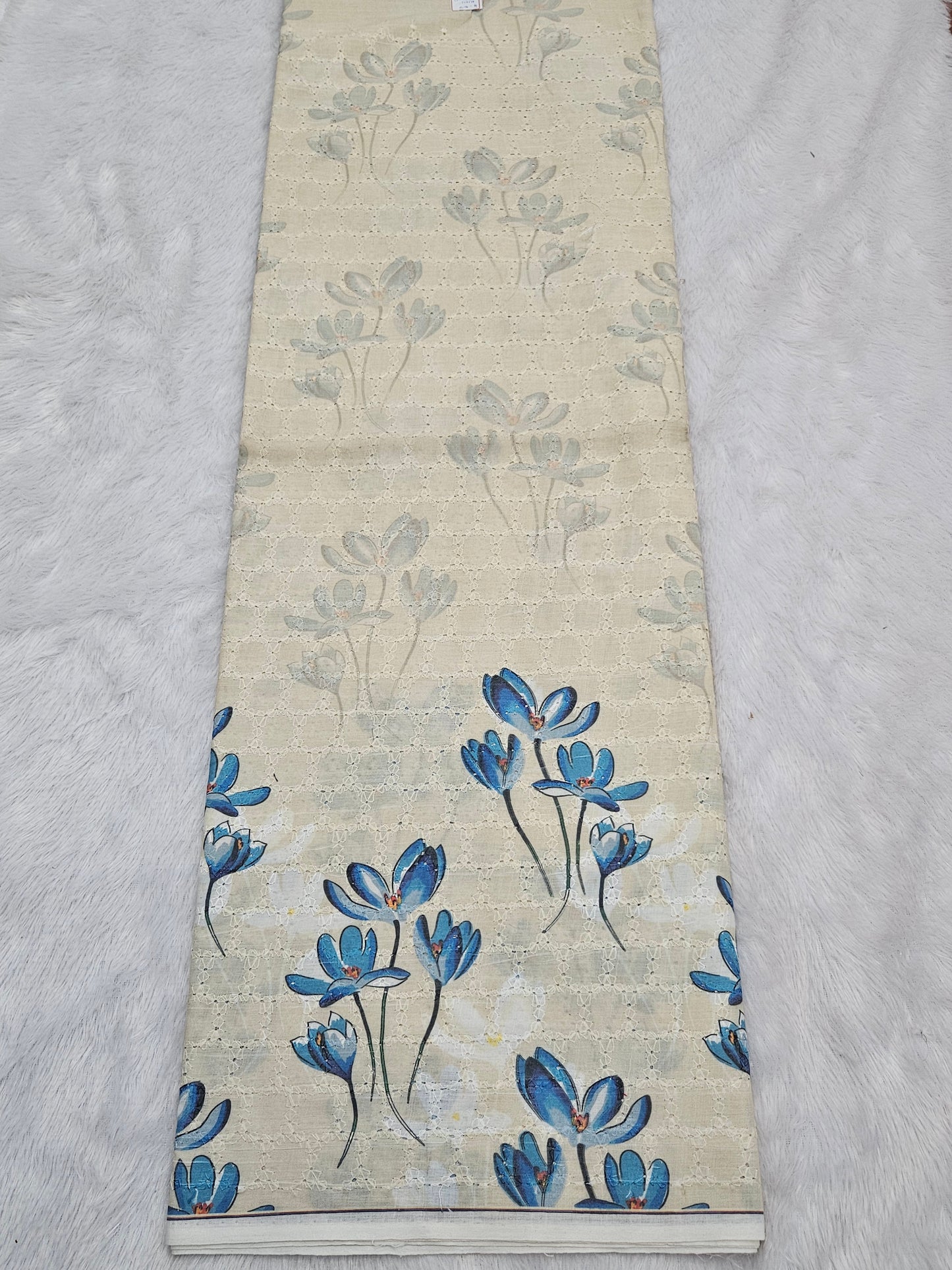 3.90 Meters Cotton Hakoba Digital Printed Fabric
