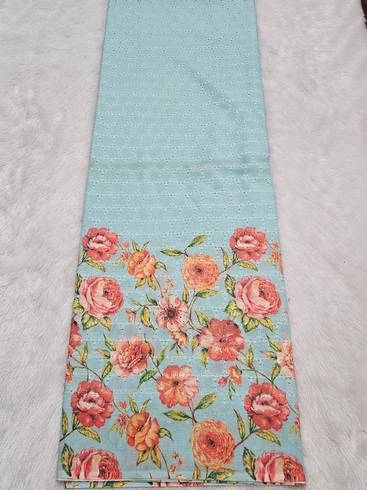 4.20 Meters Cotton Hakoba Digital Printed Fabric