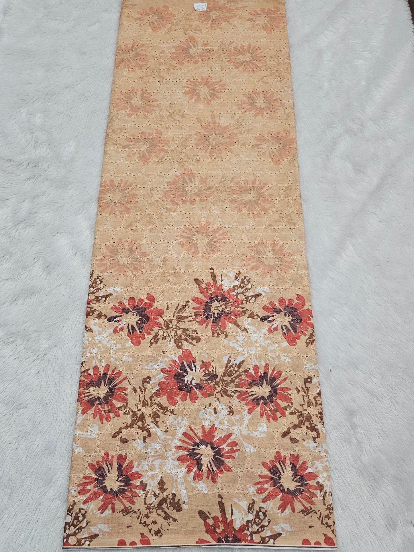 2.75 Meters Cotton Hakoba Digital  Printed Fabric