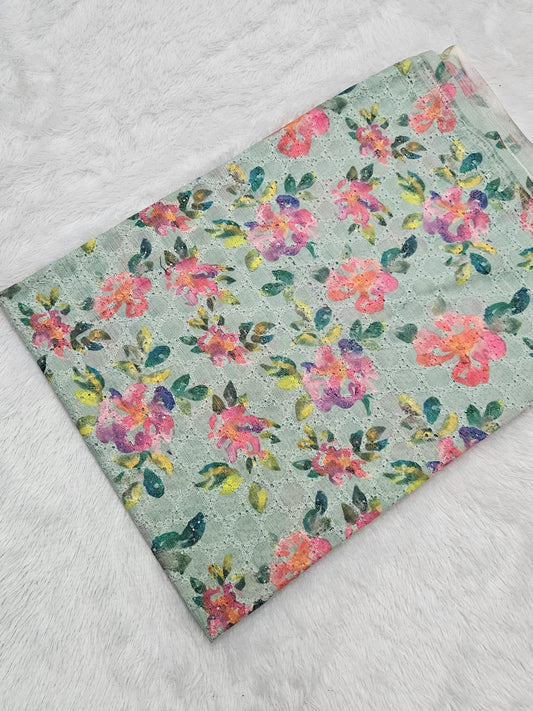 1.5 Meters Cotton Hakoba Digital Printed Fabric
