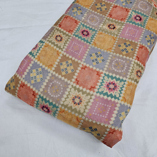 Silk Bandhani Jaquard Position Print 44"