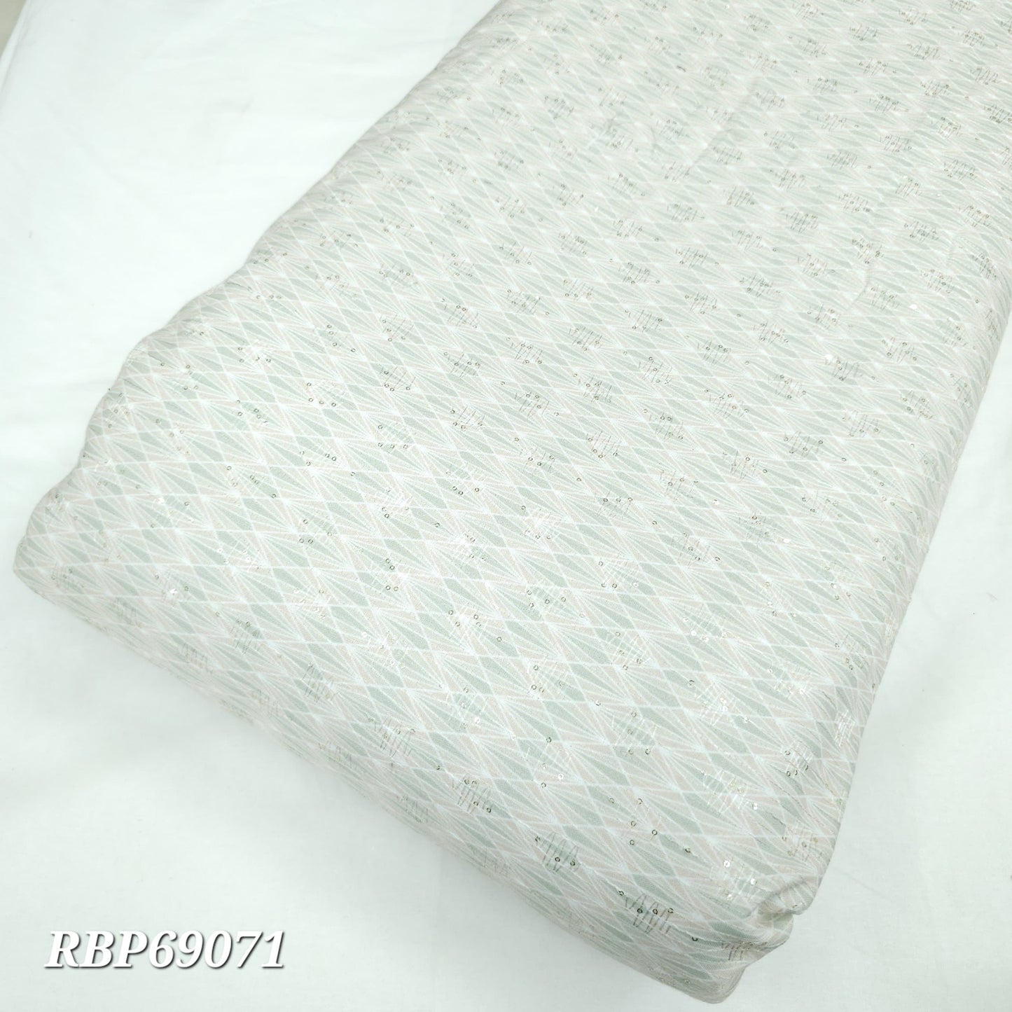 Pista Rayon Crochet Work Embroidery  58"