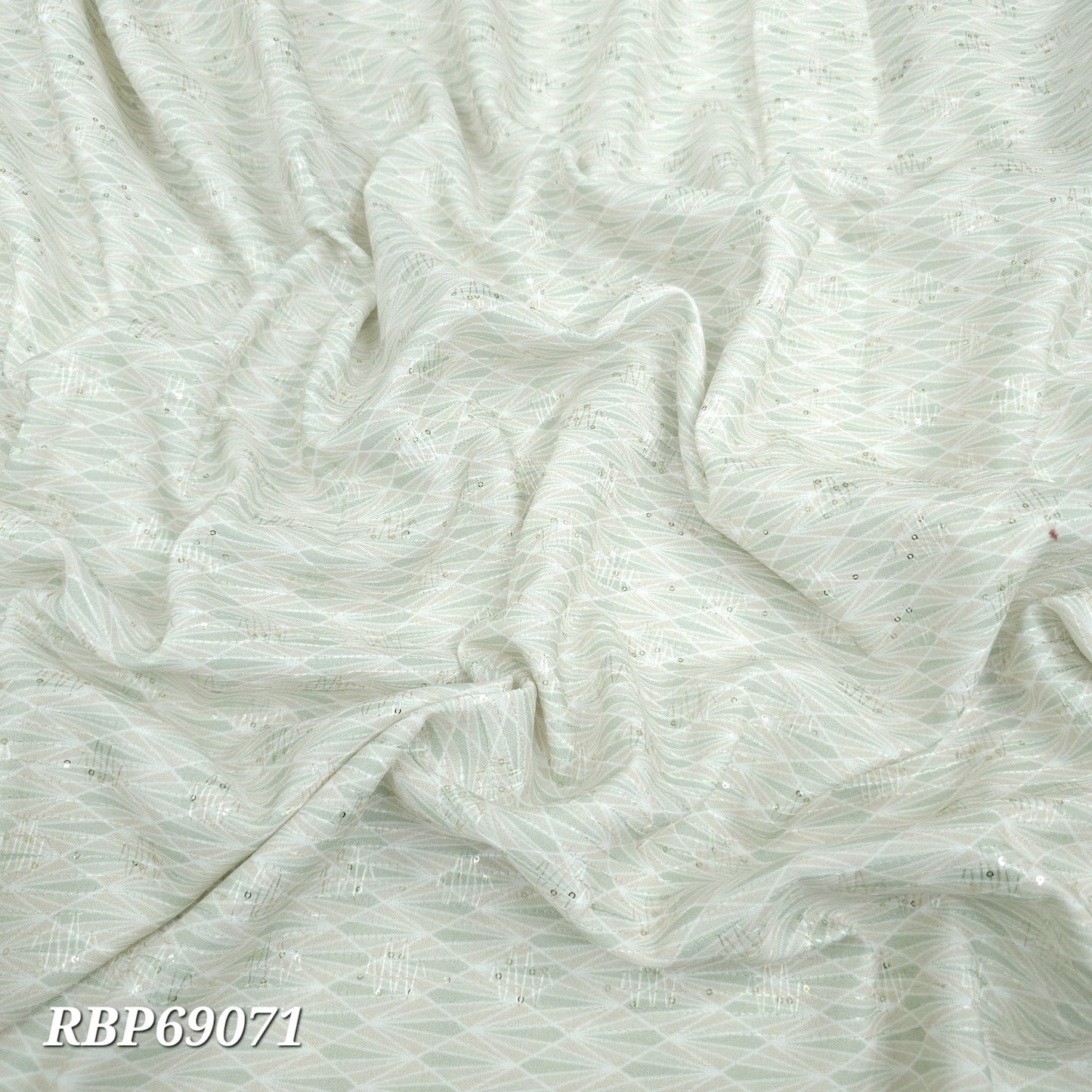Pista Rayon Crochet Work Embroidery  58"