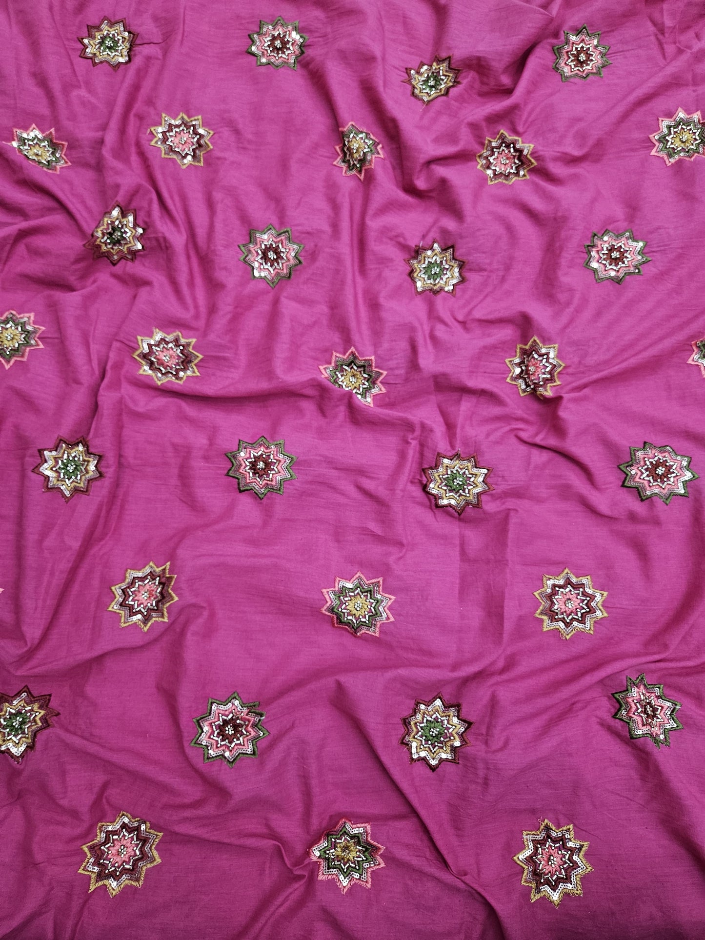 Kora Cotton Beads & Thread Embroidered 44"