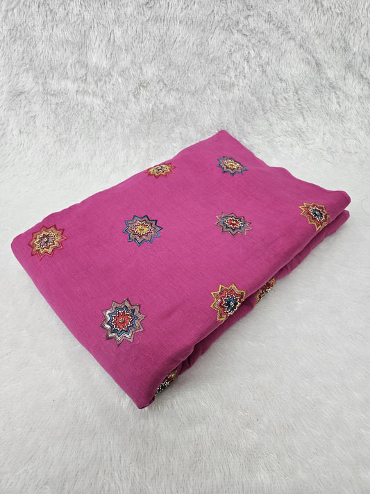 Kora Cotton Beads & Thread Embroidered 44"