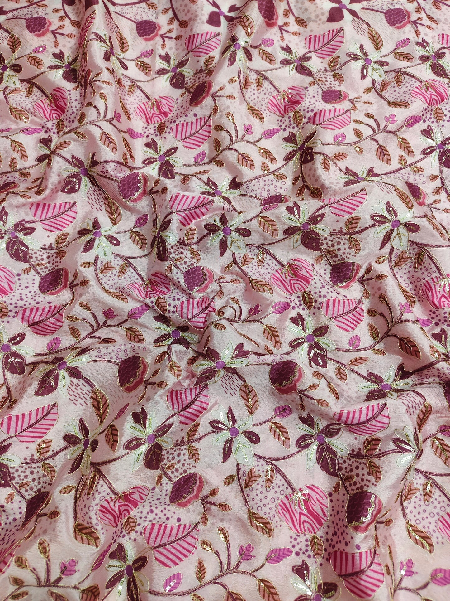 Chinon Position Embroidered With Print 44"