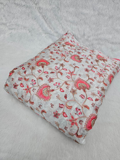 Geometric Posiition print On Chinon Fabric