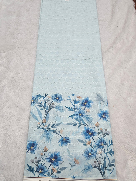 3.00 Meters Cotton Hakoba Digital Printed Fabric