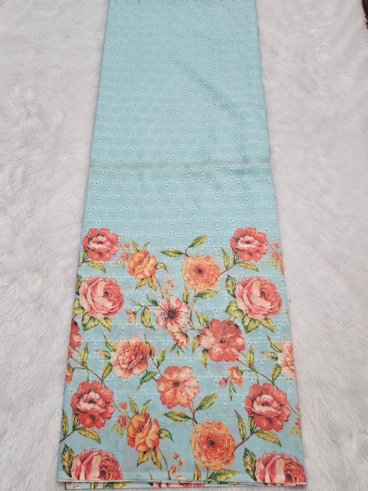 4.20 Meters Cotton Hakoba Digital Printed Fabric