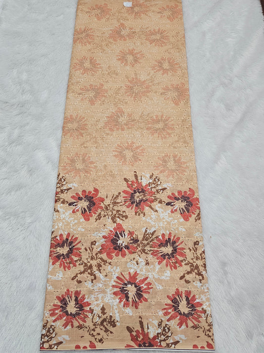 2.75 Meters Cotton Hakoba Digital  Printed Fabric