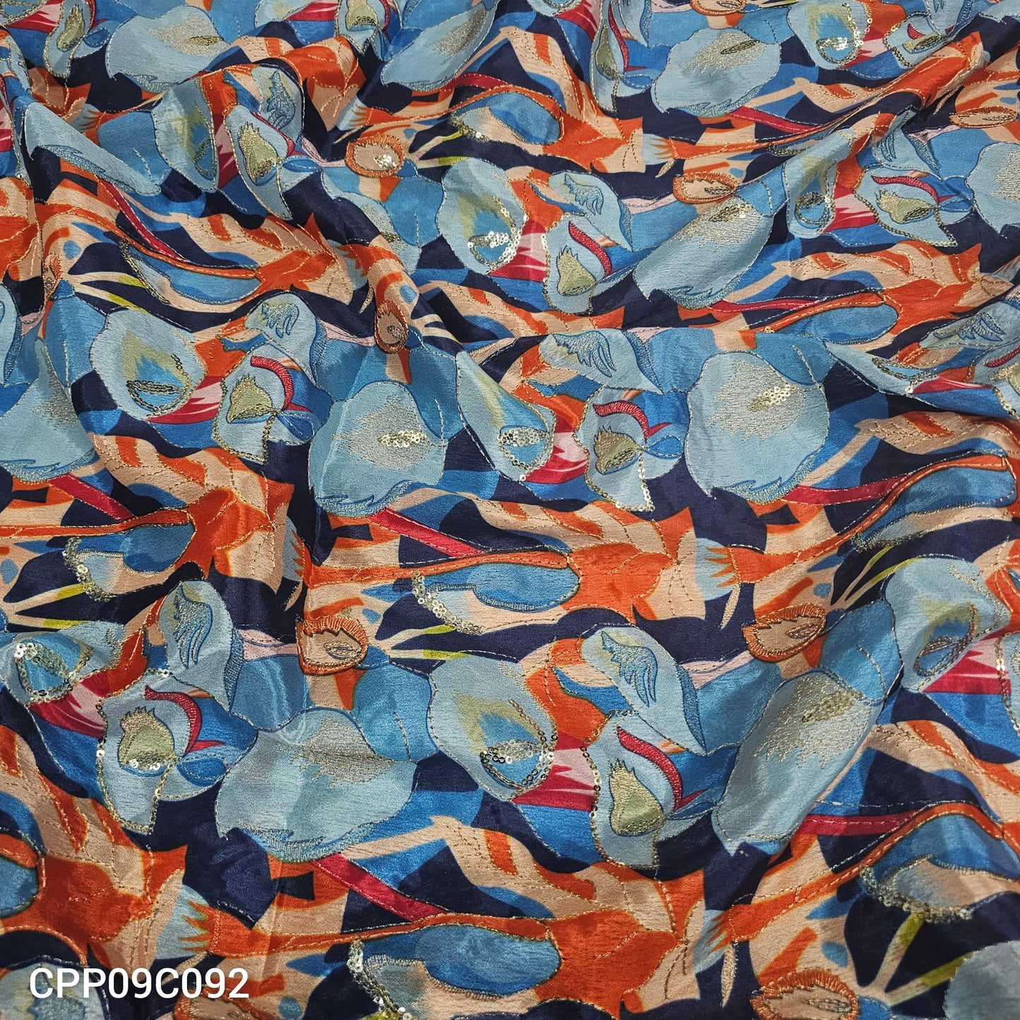 Chinon Position Embroidery With Print 44"