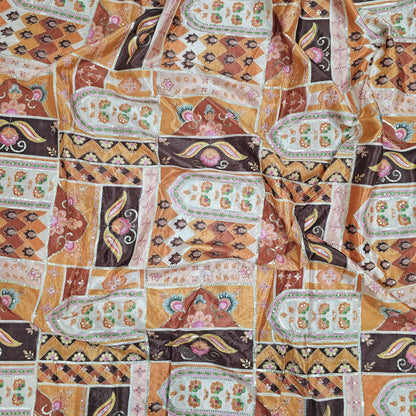 Chinon Position Embroidered With Print 44"