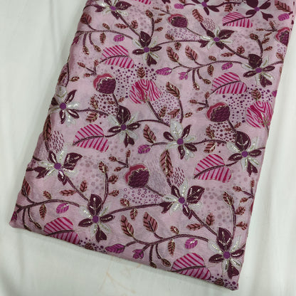 Chinon Position Embroidered With Print 44"